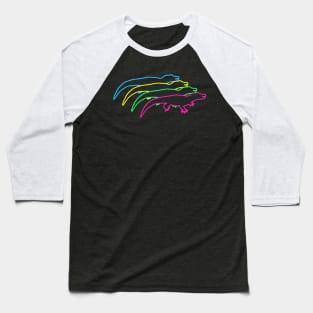 Alligator 80s Neon Baseball T-Shirt